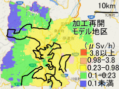 福島盆地内でもセシウム汚染が酷いあんぽ柿加工再開モデル地区