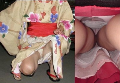 【画像】浴衣姿の女の子のしゃがみパンチラを隠し撮りした結果ｗｗｗ 34枚 No.32